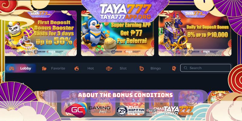 About the bonus conditions