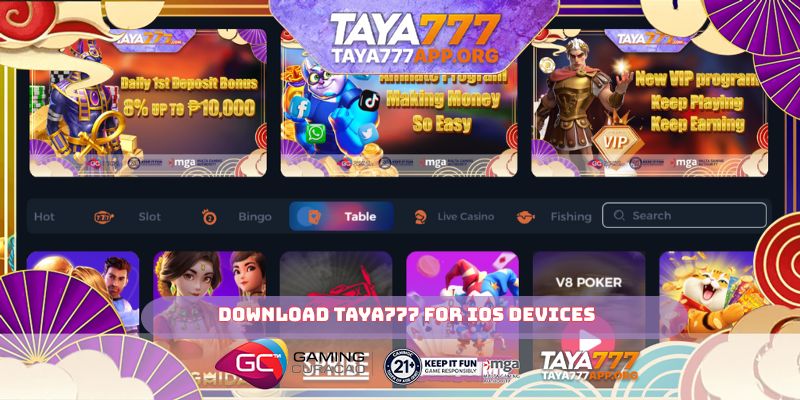 Download TAYA777 for IOS devices