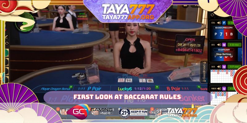 First look at Baccarat rules