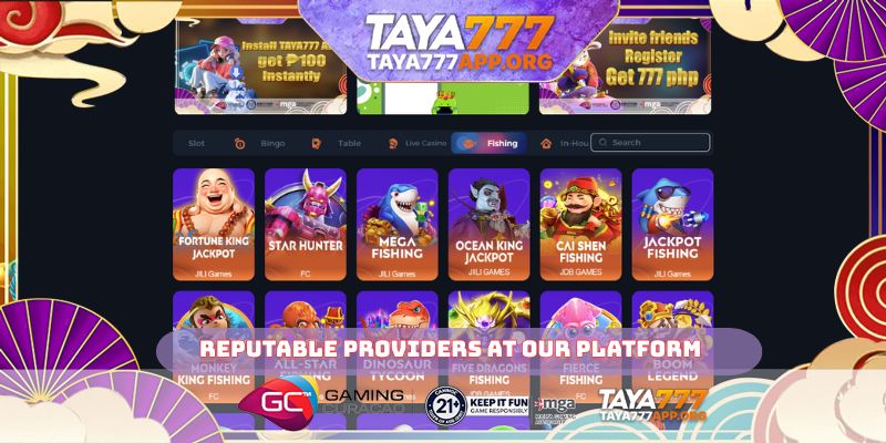 Reputable providers at our platform