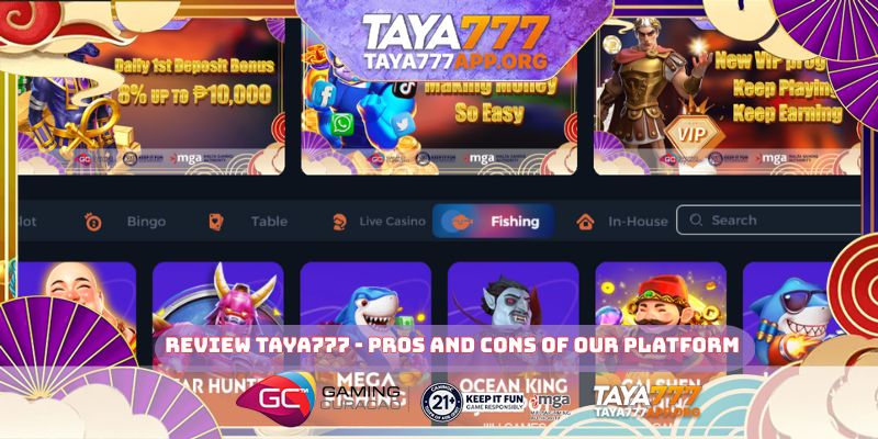 Review TAYA777 - pros and cons of our platform