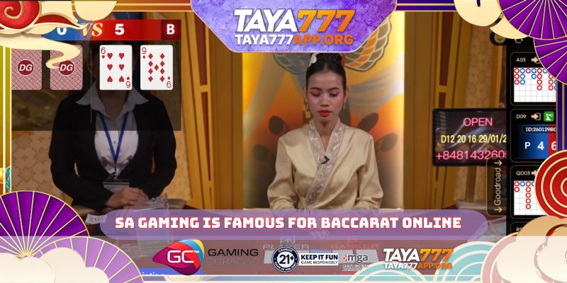 SA Gaming is famous for baccarat online