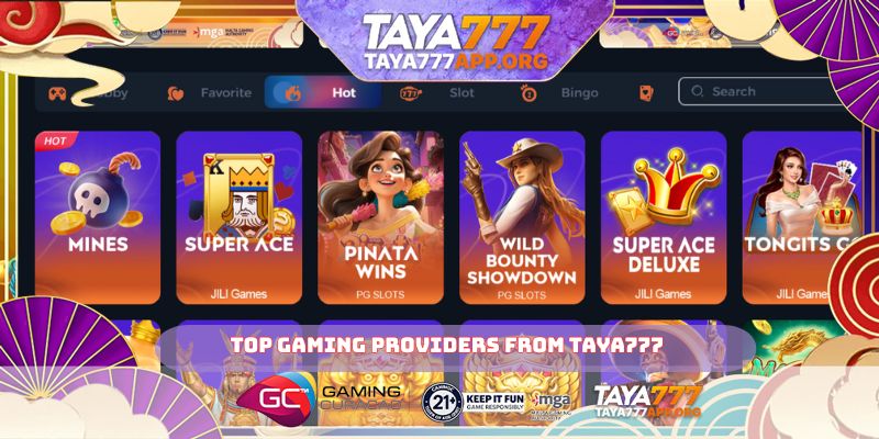 Top gaming providers from TAYA777